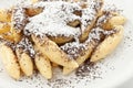 Plate of schupfnudel dumplings garnished with poppy seed Royalty Free Stock Photo