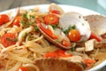 Plate of seafood pasta Royalty Free Stock Photo