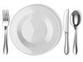 Plate and silverware