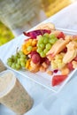 Healthy food, plate with fruit Royalty Free Stock Photo