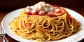 Spagetthi with tomatos Royalty Free Stock Photo