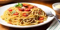 Spagetthi with tomatos Royalty Free Stock Photo