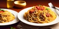 Spagetthi with tomatos Royalty Free Stock Photo