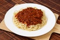 Plate of Spaghetti Bolognese Royalty Free Stock Photo