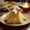 Eerily Realistic Spaghetti Sheep Pastry In Larme Kei Style