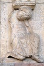 Plate with stories from Genesis: Story about Abel and Cain, detail of relief by Wiligelmo, Modena Cathedral