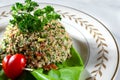 plate of tabouli salad Royalty Free Stock Photo