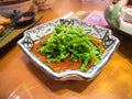 Plate of taiwanese style cooked fern