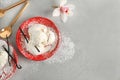 Plate with tasty vanilla ice cream Royalty Free Stock Photo