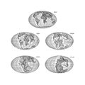 Plate tectonics on the planet Earth. Pangaea. Continental drift. Supercontinent at 250 Ma. Era of the dinosaurs