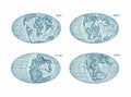 Plate tectonics on the planet Earth. Pangaea. Continental drift. Supercontinent at 250 Ma. Era of the dinosaurs