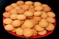 A plate of traditional Arabic cookies for celebration of Islamic holidays of El-Fitr feast, Egyptian Biscuits