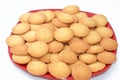 A plate of traditional Arabic cookies for celebration of Islamic holidays of El-Fitr feast, Egyptian Biscuits