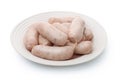 Plate of traditional bavarian white sausages Royalty Free Stock Photo