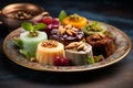 A plate of traditional Middle Eastern desserts Royalty Free Stock Photo