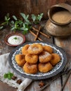 A plate of traditional Moroccan sfenj or beignets.