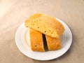 A plate with biscotti biscuits. Royalty Free Stock Photo