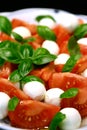 Plate of tricolore salad,