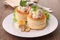 Plate of vol au vent Royalty Free Stock Photo