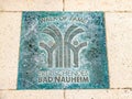 Plate of Walk of Fame in Bad Nauheim Royalty Free Stock Photo