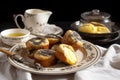 plate of warm rolls, with butter and poppy seeds