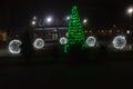 The decorative element christmas tree and ball