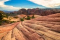 Plateau from red sandstone, Yant Flat, Utah