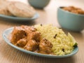 Plated Chicken Korma with Pilau Rice