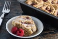 Raspberry Swirl Biscuit ready to eat