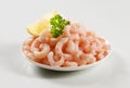 Plateful of shrimps Royalty Free Stock Photo