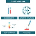 PRP hair treatment stages medical infographics poster