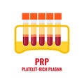 Platelet rich plasma tube rack medical poster Royalty Free Stock Photo