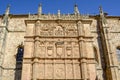 Plateresque facade of the University building of Salamanca, Cast Royalty Free Stock Photo