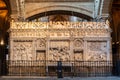 The plateresque retrochoir in the Cathedral of Avila main nave, Spain.