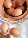 Plates with eggs Royalty Free Stock Photo