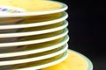 Plates stacked macro Royalty Free Stock Photo