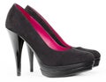 platform black pumps