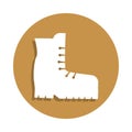 platform boots icon in badge style. One of clothes collection icon can be used for UI, UX Royalty Free Stock Photo