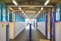 Platform bridge at Welwyn Garden City railway station in UK Royalty Free Stock Photo