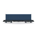 Platform with Cargo Container Isolated Royalty Free Stock Photo