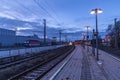 Platform in cold morning in station Heiligenstadt in Wien Austria 01 14 2024