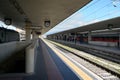 On the platform of Florence station Royalty Free Stock Photo