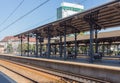 The platform of Gdansk Glowny, the main train station, Poland. Royalty Free Stock Photo