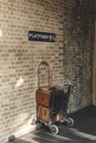Platform 9 3/4, Kings Cross Railway Station, London Royalty Free Stock Photo