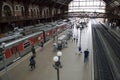 Platform of Luz Station Estacao da Luz in Sao Paulo Royalty Free Stock Photo