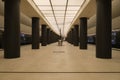 Platform of the new built Station Brandenburger Tor U5, empty during Corona times