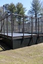 Platform paddle tennis court at private suburban club