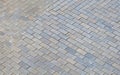 Platform paved gray stone blocks Royalty Free Stock Photo