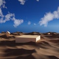 Platform / Podium in the desert for Product Mockups - 3D illustration