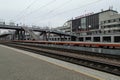 The platform of the railway station